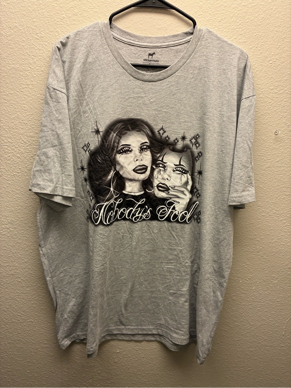 Nobody's Fool Graphic T-Shirt - Light Gray
